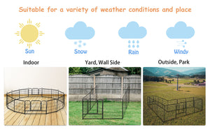 confote 16 Panel 32-inch Dog Playpen Foldable Puppy Exercise Pen Outdoor Indoor Pet Fence Barrier Kennel for Dogs Cats Rabbits