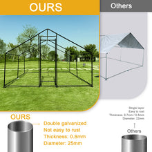 Load image into Gallery viewer, Confote Large Metal Chicken Coop Walk-in Poultry Cage Chicken Run House Duck Rabbit Pen with Waterproof &amp; Anti-UV Cover for Outdoor Yard Farm Use(9.8&#39;W x 9.8&#39;L x 6.6&#39;H)