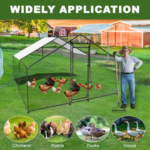 Load image into Gallery viewer, Confote Large Metal Chicken Coop Walk-in Poultry Cage Chicken Run House Duck Rabbit Pen with Waterproof &amp; Anti-UV Cover for Outdoor Yard Farm Use(13&#39;W x 9.8&#39;L x 6.6&#39;H)