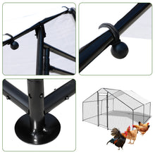 Load image into Gallery viewer, Confote Large Metal Chicken Coop Walk-in Poultry Cage Chicken Run House Duck Rabbit Pen with Waterproof &amp; Anti-UV Cover for Outdoor Yard Farm Use(13&#39;W x 9.8&#39;L x 6.6&#39;H)