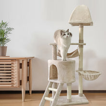 Load image into Gallery viewer, Confote 57 inch Cat Tree Multi-Level Cat Condo with Scratching Posts Kittens Activity Tower Pet Play House Furniture