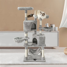 Load image into Gallery viewer, Confote 57.5-in Multi-Level Cat Tree Tower with Sisal Scratching Post for Kittens Cats, Gray