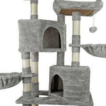 Load image into Gallery viewer, Confote 57.5-in Multi-Level Cat Tree Tower with Sisal Scratching Post for Kittens Cats, Gray