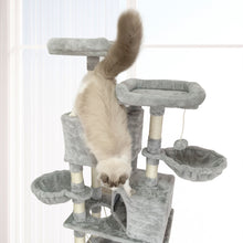 Load image into Gallery viewer, Confote 57.5-in Multi-Level Cat Tree Tower with Sisal Scratching Post for Kittens Cats, Gray