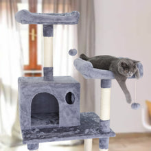 Load image into Gallery viewer, Confote 63-Inch Multi-Level Cat Tree with Sisal-Covered Scratching Posts, Plush Perches, Hammock, and Condo, Cat Tower Furniture, for Kitten, Pet, Dark Grey