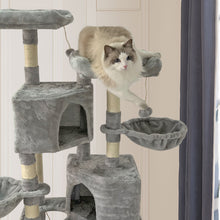 Load image into Gallery viewer, Confote 57.5-in Multi-Level Cat Tree Tower with Sisal Scratching Post for Kittens Cats, Gray