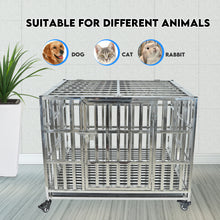 Load image into Gallery viewer, Confote 1 pcs 37&quot; Stackable Heavy Duty Dog Kennel Pet Stainless Steel Crate Cage for Small Dogs with Tray