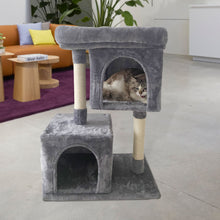 Load image into Gallery viewer, Confote 33&quot; Cat Tree for Large Cats, Cat Tower 2 Cozy Plush Condos and Sisal Posts Cat House