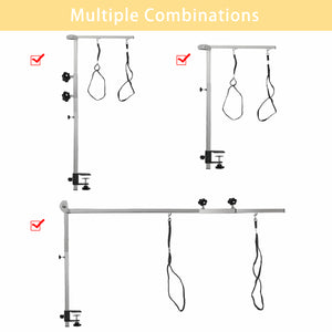 confote Foldable Pet Dog Grooming Table, Adjustable Arm with Clamp, Loop and 20" No Sit Haunch Holder