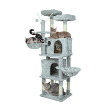 Load image into Gallery viewer, Confote 64&quot; Cat Tree Cat Tower Cat Condo Cat Furniture with Scratching Posts,Cozy Basket and Plush Perches,Activity Center for Medium and Large Cats