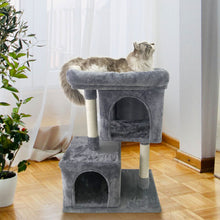 Load image into Gallery viewer, Confote 33&quot; Cat Tree for Large Cats, Cat Tower 2 Cozy Plush Condos and Sisal Posts Cat House