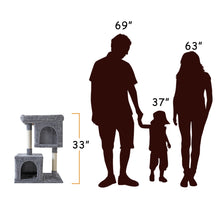 Load image into Gallery viewer, Confote 33&quot; Cat Tree for Large Cats, Cat Tower 2 Cozy Plush Condos and Sisal Posts Cat House