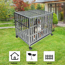 Load image into Gallery viewer, Confote 1 pcs 37&quot; Stackable Heavy Duty Dog Kennel Pet Stainless Steel Crate Cage for Small Dogs with Tray