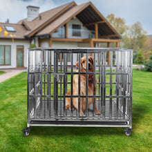 Load image into Gallery viewer, Confote 1 pcs 37&quot; Stackable Heavy Duty Dog Kennel Pet Stainless Steel Crate Cage for Small Dogs with Tray