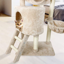 Load image into Gallery viewer, Confote 57 inch Cat Tree Multi-Level Cat Condo with Scratching Posts Kittens Activity Tower Pet Play House Furniture