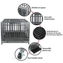 Load image into Gallery viewer, Confote 38Inch Heavy Duty Dog Cage Strong Metal Kennel and Crate for Medium and Large Dogs, Pet Playpen with Four Lockable Wheels