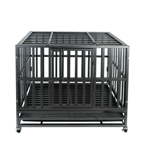 Confote 38Inch Heavy Duty Dog Cage Strong Metal Kennel and Crate for Medium and Large Dogs, Pet Playpen with Four Lockable Wheels