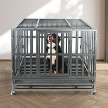 Load image into Gallery viewer, Confote 38Inch Heavy Duty Dog Cage Strong Metal Kennel and Crate for Medium and Large Dogs, Pet Playpen with Four Lockable Wheels