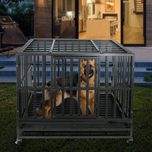 Load image into Gallery viewer, Confote 38Inch Heavy Duty Dog Cage Strong Metal Kennel and Crate for Medium and Large Dogs, Pet Playpen with Four Lockable Wheels