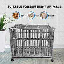 Load image into Gallery viewer, Confote 1 pcs 42&quot; Stackable Heavy Duty Dog Kennel Pet Stainless Steel Crate Cage for Medium Dogs with Tray in-Door Foldable &amp; Portable for Animal Out-Door Travel