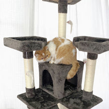 Load image into Gallery viewer, Confote 65-in Multi-Level Cat Tree Tower for Medium Cats&amp;Kitten, Dark Brown