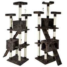 Load image into Gallery viewer, Confote 65-in Multi-Level Cat Tree Tower for Medium Cats&amp;Kitten, Dark Brown