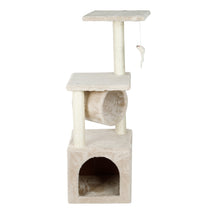 Load image into Gallery viewer, Confote 35.4-in Cat Activity Tree Climb Tower Play House Condo Furniture for Small and Medium Cat, Beige White