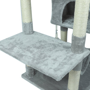 Confote 73 inches XXL Cat Tree Multi-Level Cat Tower Cat Furniture for Large Cats with Scratching Posts,Padded Plush Perch, Cozy Basket and Hammock