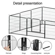 Load image into Gallery viewer, confote 8 Panel 40-inch Dog Playpen Foldable Puppy Exercise Pen Outdoor Indoor Pet Fence Barrier Kennel for Dogs Cats Rabbits