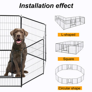 confote 16 Panel 32-inch Dog Playpen Foldable Puppy Exercise Pen Outdoor Indoor Pet Fence Barrier Kennel for Dogs Cats Rabbits