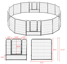 Load image into Gallery viewer, confote 16 Panel 40-inch Dog Playpen Foldable Puppy Exercise Pen Outdoor Indoor Pet Fence Barrier Kennel for Large Dogs Cats Rabbits