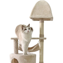 Load image into Gallery viewer, Confote 57 inch Cat Tree Multi-Level Cat Condo with Scratching Posts Kittens Activity Tower Pet Play House Furniture